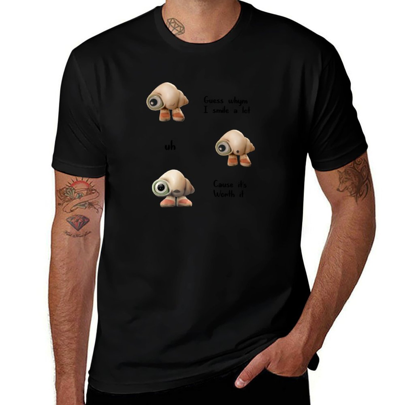 Men Shoes Essentials - T-shirt essentiel uni avec motif mignon