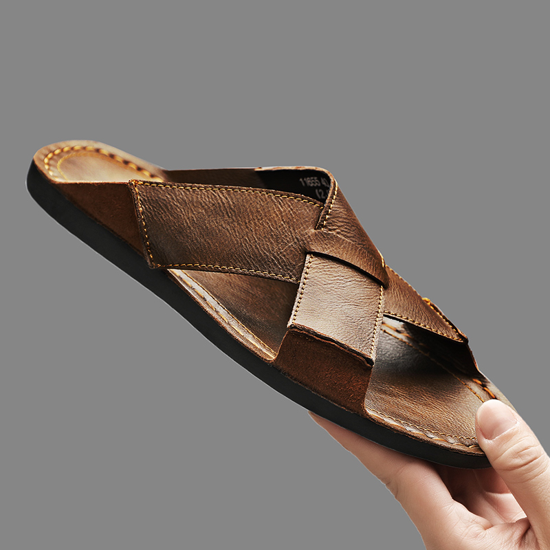 Men'S Shoes Hugo Boss - Mode en cuir véritable hommes pantoufles