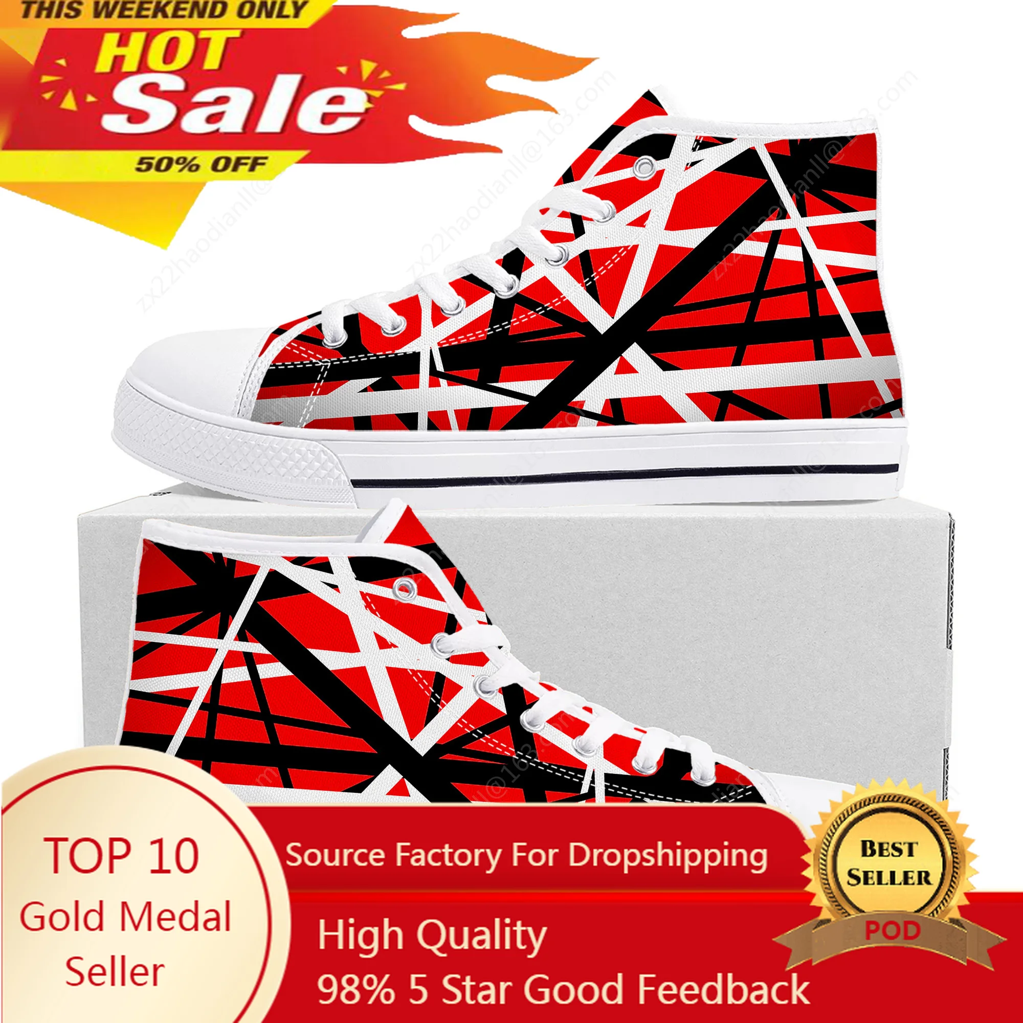 Canvas Sneaker High - Van Evh 5150 rayures Halen baskets