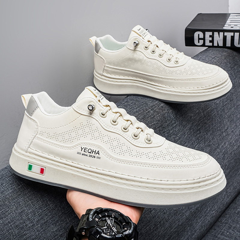 Men'S Shoes Comfortable Walking - Chaussures plates rétro en toile unie