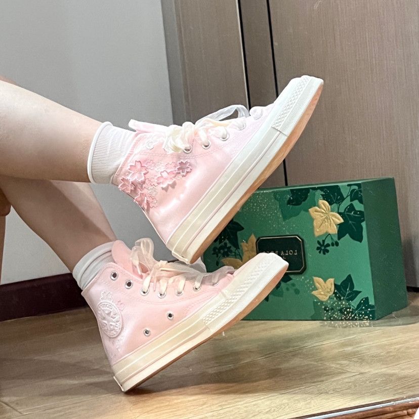 Baskets en toile brodées pour  - Canvas Sneaker High avis et prix