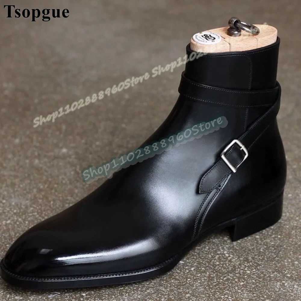 Bottines en cuir noir avancé p - Men Shoes Boss avis et prix