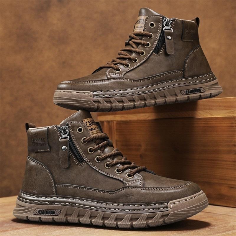 Bottes hautes en cuir pour hom - Men'S Shoes Comfortable Walking avis et prix